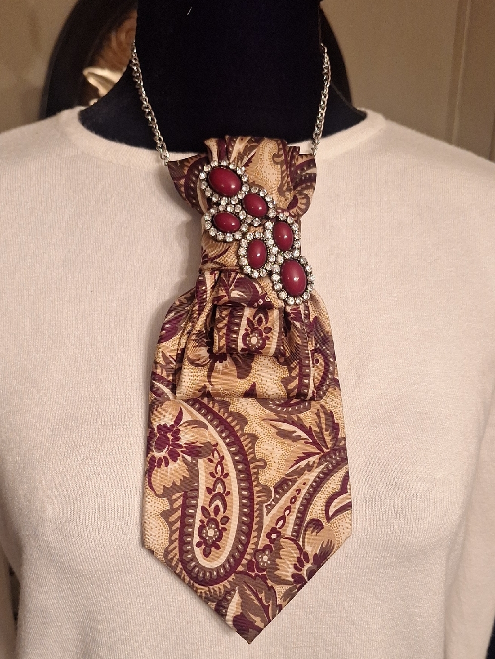 Paisley Necktie Necklace